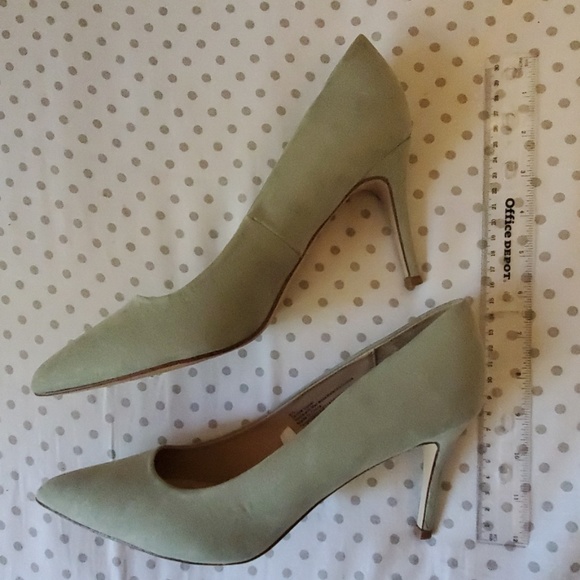 sage green pumps